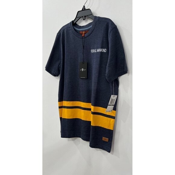 NWT 7 For All Mankind boys Size M T-Shirt Color NAVY - Picture 2 of 9